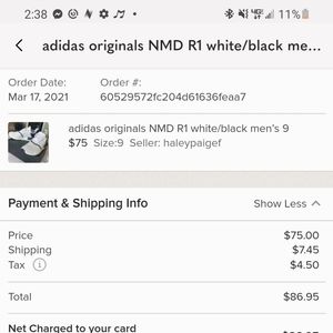 Here is the screenshot showing my payment